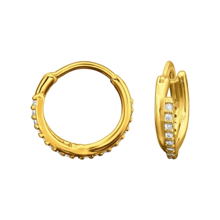 Huggie 24K Aranyozott ezüst ékszer Észer | All4silver