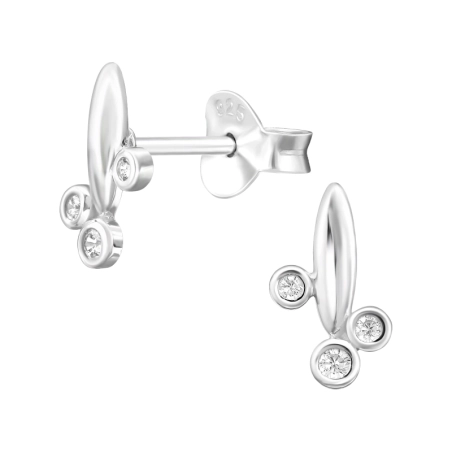 Bár És Kerek Cirkónia stift fülbevaló Észer | All4silver
