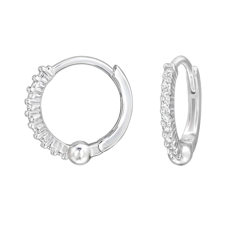 Minimalista Huggie Karikagyűrűk Cirkóniáva - 925 Ezüst Huggies