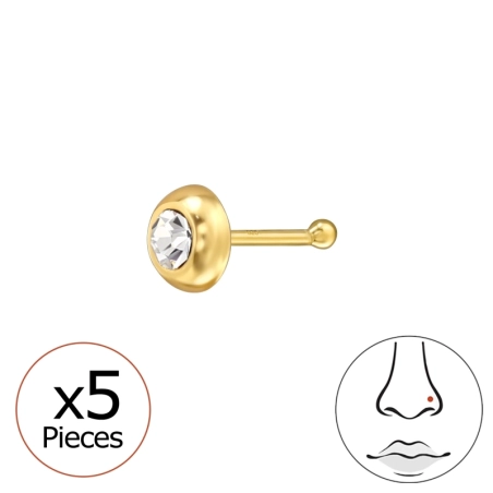Kerek 24K Aranyozott ezüst ékszer Észer | All4silver