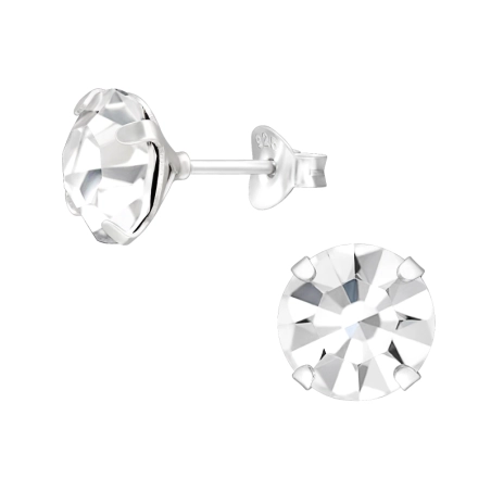 Kerek 8mm ezüst fülbevaló - 925 Ezüst Alap Fülbevaló