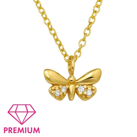 Aranyozott Pillangó - Premium* - 925 Ezüst Nyakláncok