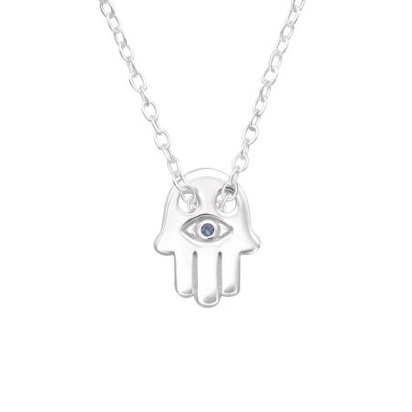 Hamsa - 925 Ezüst Cirkónia és kristály nyakláncok