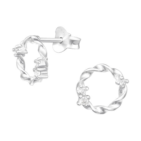 Kör Cirkónia stift fülbevaló Észer | All4silver