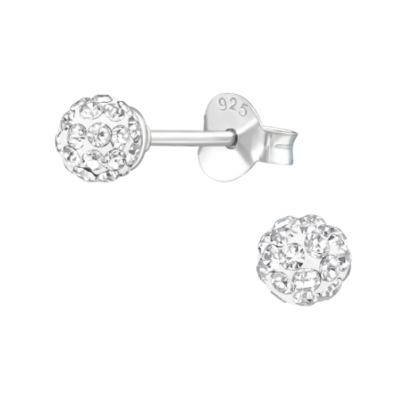 Labda 4mm - 925 Ezüst Alap Fülbevaló