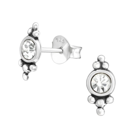 Antik kristály stift fülbevaló Észer | All4silver
