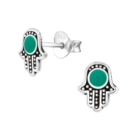 Hamsa - 925 ezüst Egyszerű Stift fülbevaló