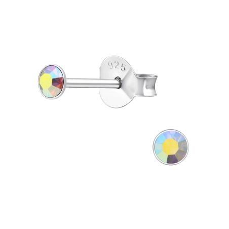 Kerek 3mm - 925 ezüst Alap fülbevaló