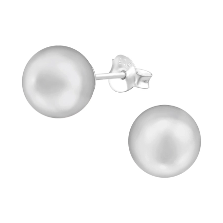 8mm - 925 ezüst Stift fülbevaló gyönggyel