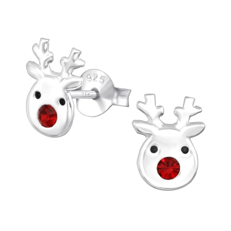 Raindeer - Kristály + 925 ezüst Kristály stift fülbevaló