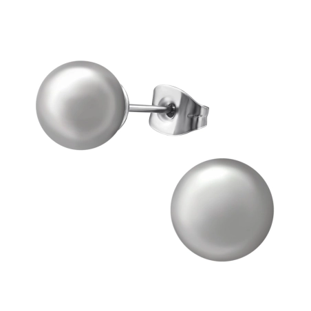 Szintetikus Gyöngy 8mm Acél Stift Észer | All4silver
