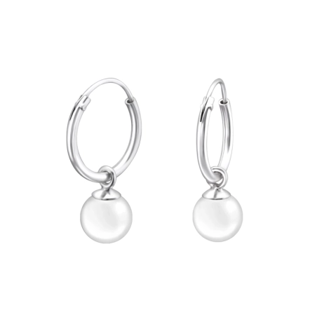 Ezüst 12mm Kerek - 925 ezüst Karika fülbevaló
