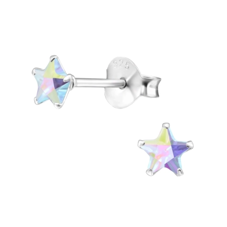 Ezüst Csillag 4mm Alap fülbevaló Észer | All4silver