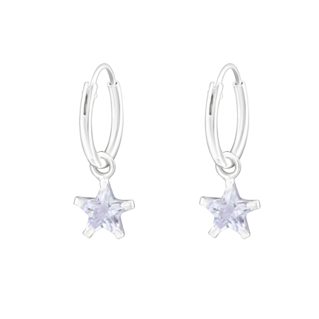 Ezüst Ezüst 12mm Csillag Karika fülbevaló Észer | All4silver
