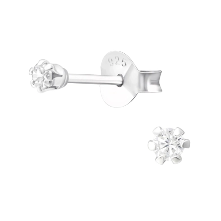 Ezüst Kerek 2mm Alap fülbevaló Észer | All4silver