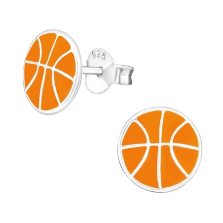 Ezüst Kosárlabda Színes fülbevalók Észer | All4silver