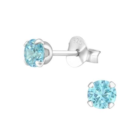Ezüst Kerek 4mm Alap fülbevaló Észer | All4silver