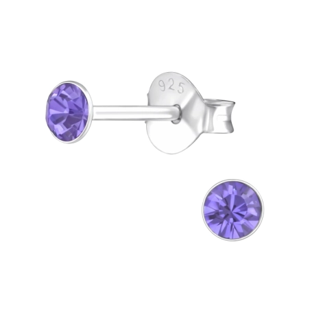 Ezüst Kerek 4mm - 925 Ezüst Alap fülbevaló