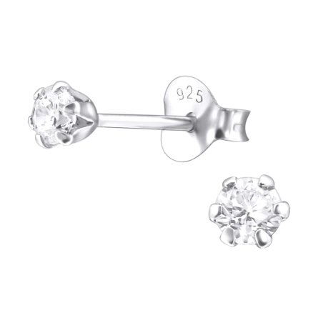 Ezüst Kerek 6mm Alap fülbevaló Észer | All4silver