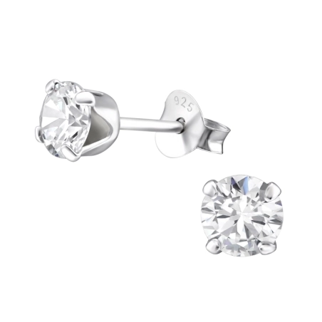 Ezüst Kerek 4mm Alap fülbevaló Észer | All4silver