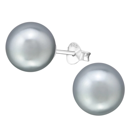 Ezüst Kerek Stift fülbevaló gyönggyel Észer | All4silver