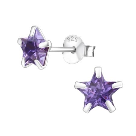 Ezüst Csillag 6mm Alap fülbevaló Észer | All4silver