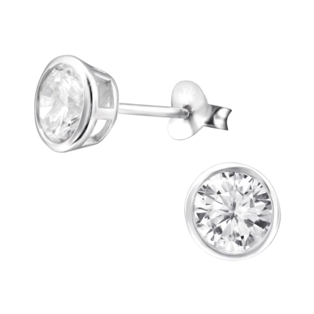 Ezüst Kerek 6mm Alap fülbevaló Észer | All4silver