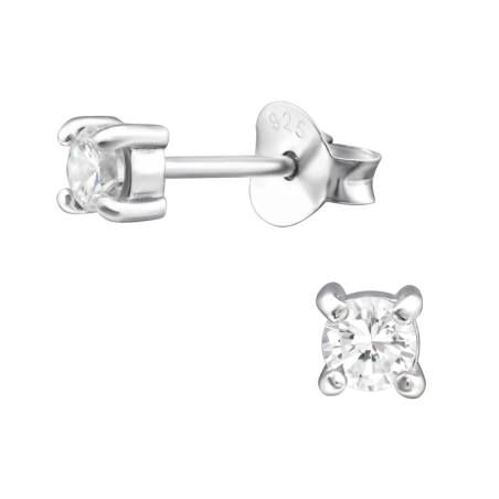 Ezüst Kerek 3mm Alap fülbevaló Észer | All4silver