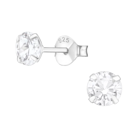 Ezüst Kerek 5mm - 925 Ezüst Alap fülbevaló