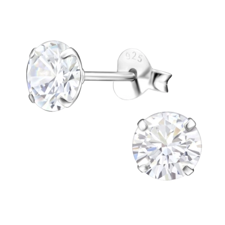 Ezüst Kerek 6mm Alap fülbevaló Észer | All4silver