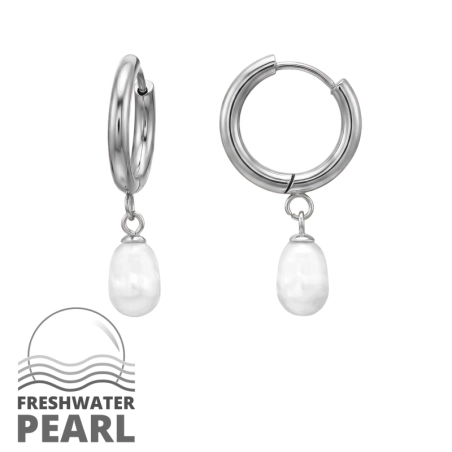 16 Mm-Es Karika Lógó 6 mm Rozsdamentes acél fülbevaló Észer | All4silver