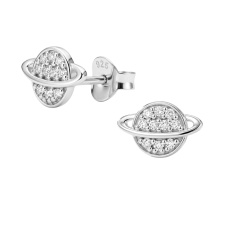 10 Mm-Es Szaturnusz Cirkónia stift fülbevaló Észer | All4silver